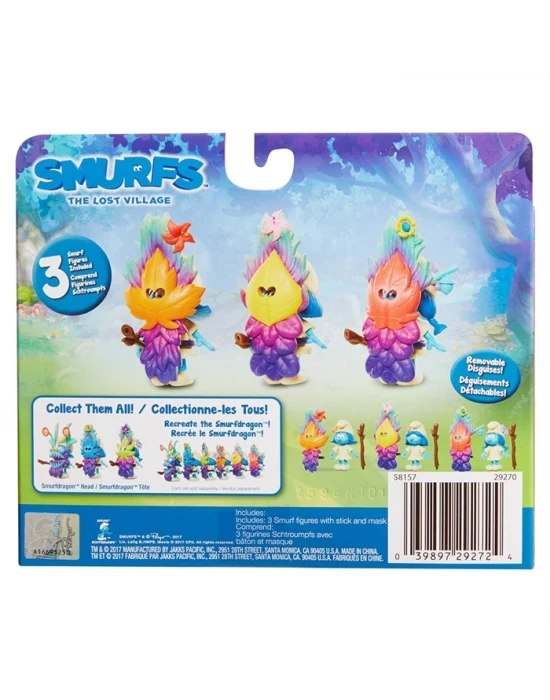 Şirinler Kayıp Köy Smurfstorm 3lü Figür Set Model 1