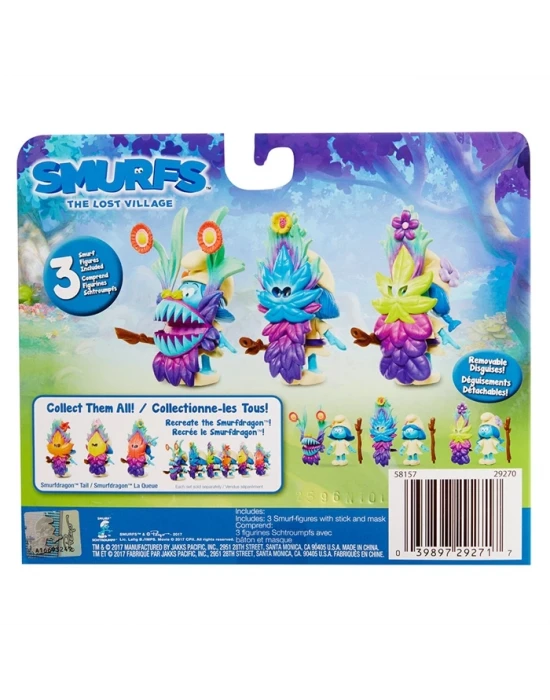 Şirinler Kayıp Köy Smurfstorm 3lü Figür Set Model 2