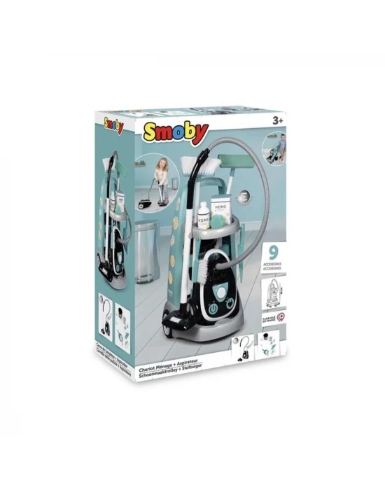 Smoby Oyuncak Elektrik Süpürgeli Temizlik Arabası 330316