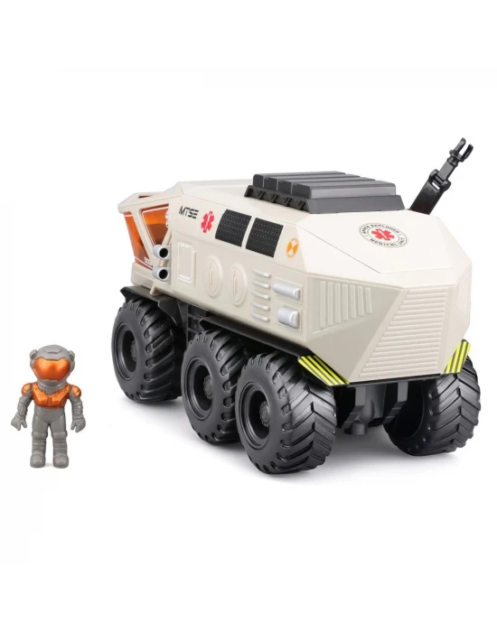 Space Explorers 6x6 Rover Sürtmeli Uzay Aracı ve Figür Bej
