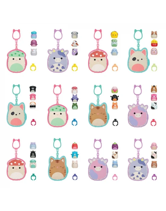 Squish-a-longs 3 Figür + Yüzük Çantalı Sürpriz Paket Seri 1