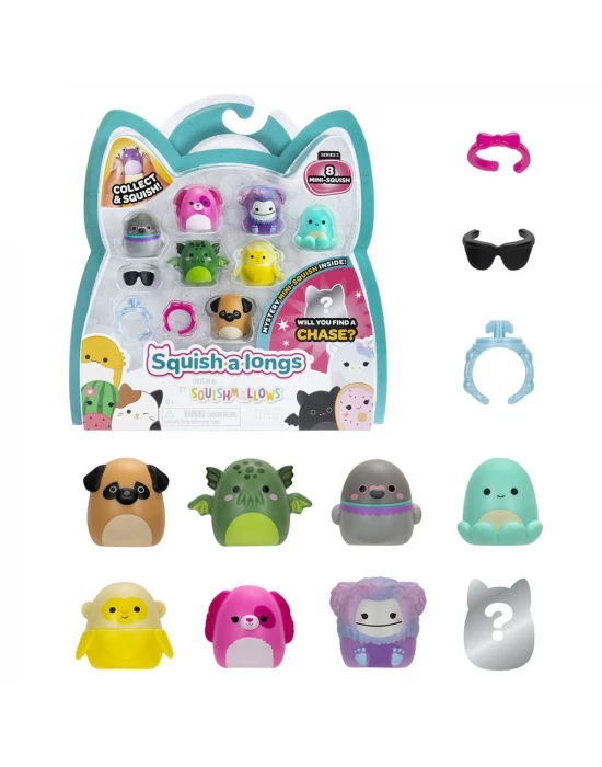 Squish-a-longs 8 Figür + Yüzük Set Seri 2 AL0024