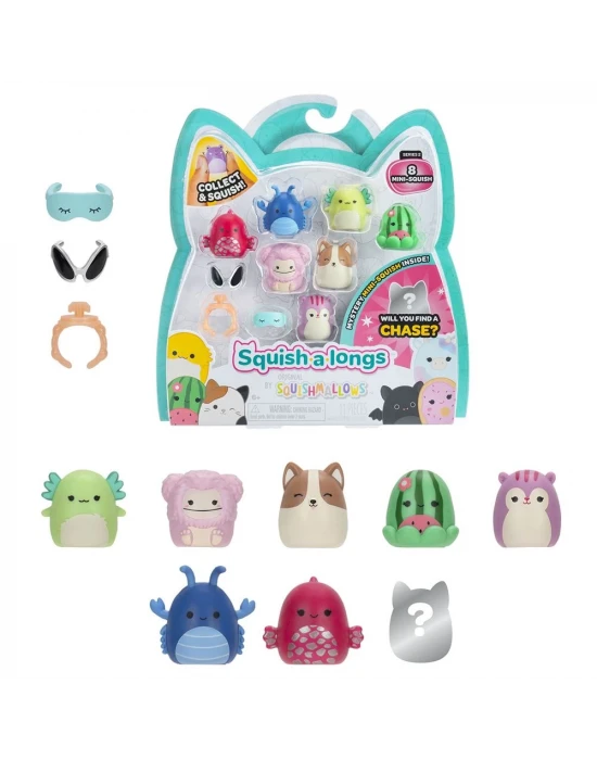 Squish-a-longs 8 Figür + Yüzük Set Seri 2 AL0065