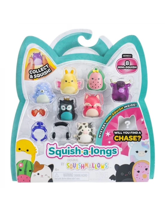 Squish-a-longs 8 Figür + Yüzük Set Seri 2 AL0084