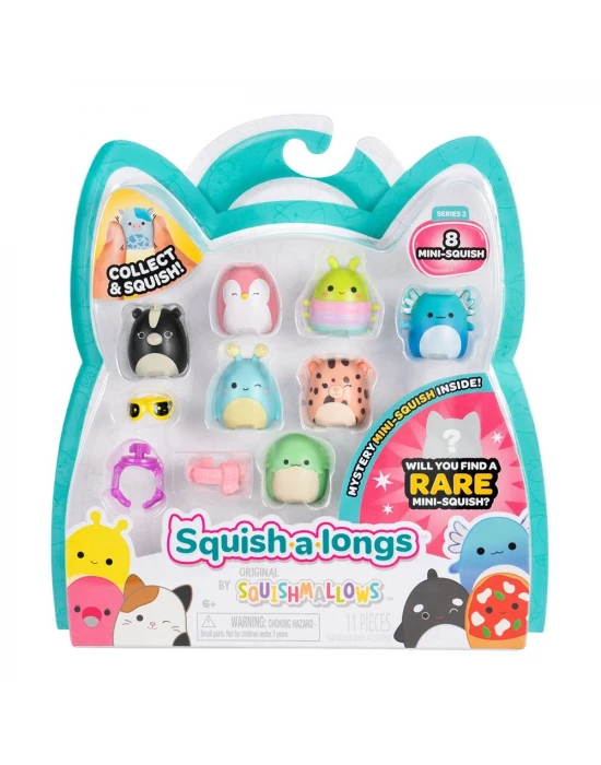 Squish-a-longs 8 Figür + Yüzük Set Seri 3 AL0026