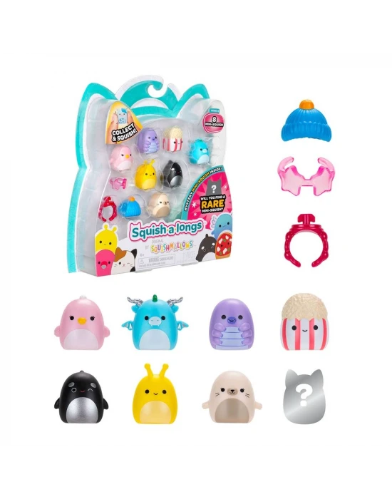 Squish-a-longs 8 Figür + Yüzük Set Seri 3 AL0027