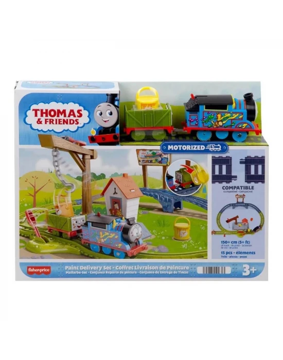 Thomas ve Arkadaşları Boya Teslimatı Motorlu Tren Seti HTN34