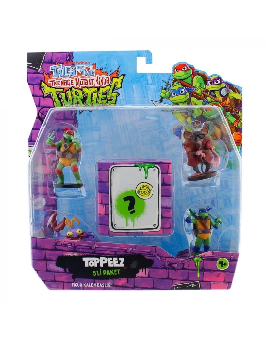 TMNT Figürlü Kalem Başlığı 5li Paket Model 3 NT2040