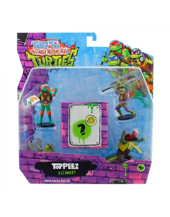TMNT Figürlü Kalem Başlığı 5li Paket Model 4 NT2040