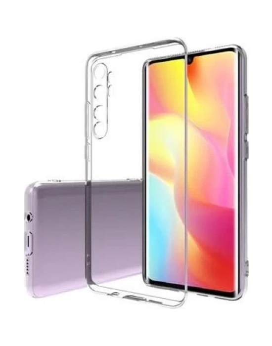 Xiaomi Mi Note 10 Lite Tıpalı Kamera Korumalı Şeffaf Silikon Kılıf