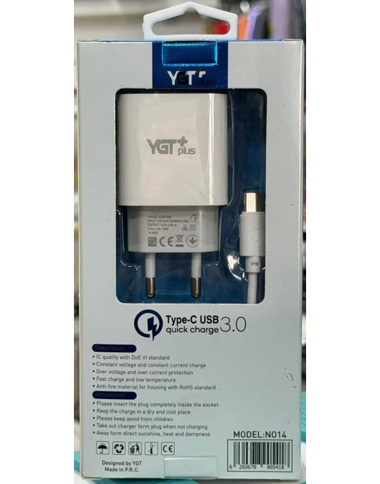 YGT+Mİ9 QUİCK3,0 15W TYPE-C ŞARJ ALETİ