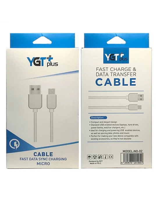 YGT Plus™ 2.4A Micro Usb Şarj ve Data Kablosu 1 Metre