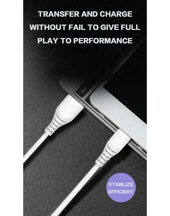 YGT Plus™ 2.4A Micro Usb Şarj ve Data Kablosu 1 Metre
