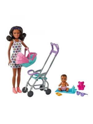 Barbie Bebek Bakıcılığı Oyun Seti HHB68