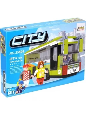 Asya Oyuncak 0131 25604 Bricks City Bus Blok Seti 274 Parça