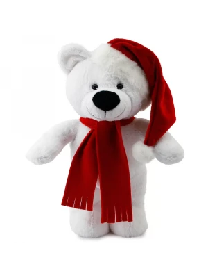 Yılbaşı Özel Noel Ayı 40 cm Beyaz