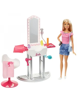 Barbie Bebek Ve Kuaför Oyun Seti FJB36