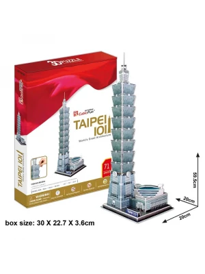Cubic Fun 3D 66 Parça Puzzle Taipei 101