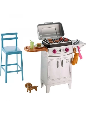 Barbie Açıkhava Dekorasyon Barbekü Oyun Seti DVX48