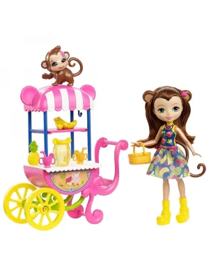 Enchantimals Merit Monkey ve Meyve Arabası Oyun Seti