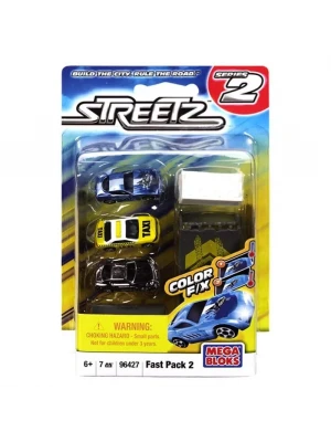 Mega Bloks Streetz Color Fix Araçlar Mavi -Sarı-Siyah