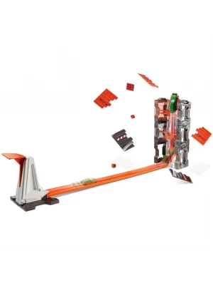 Hot Whells Track Builder Çılgın Çarpışma Yarış Seti