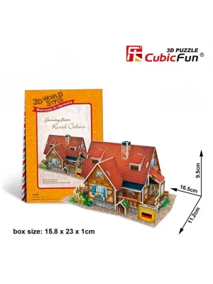 Cubic Fun 3D 37 Parça Puzzle Alman Köy Evleri