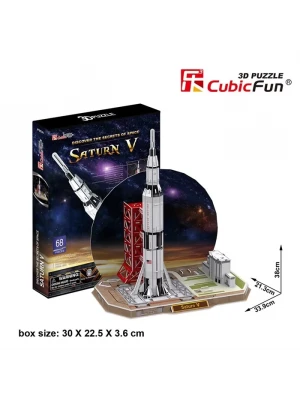 Cubic Fun 3D 68 Parça Puzzle Saturn V Rocket