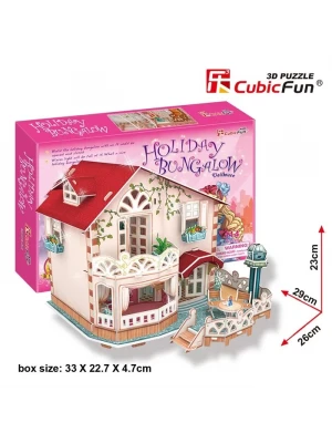 Cubic Fun 3D 114 Parça Puzzle Holiday Bungalow Bebek Evi