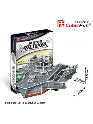 Cubic Fun 3D 60 Parça Puzzle Charles De Gaulle Uçak Gemisi