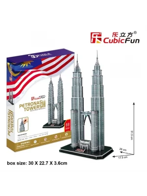 Cubic Fun 3D 86 Parça Puzzle Petronas Kuleleri - Malezya
