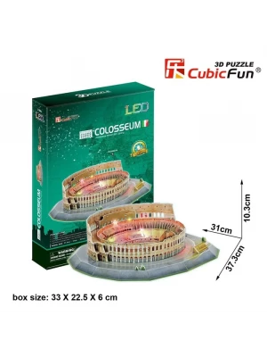 Cubic Fun 3D 185 Parça Puzzle Colosseum Arena - İtalya (Led Işıkl