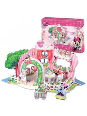 Cubic Fun 3D 73 parça Puzzle Minnie’nin Çiçekci Dükkanı
