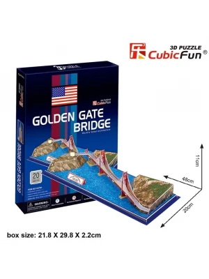 Cubic Fun 3D 20 Parça Puzzle Golden Gate Köprüsü