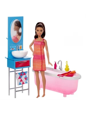 Barbie Bebek Ve Banyo Oyun Seti DVX53