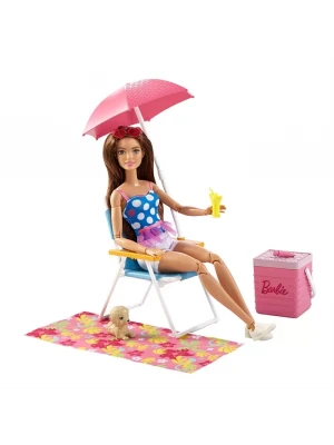 Barbie Açıkhava Dekorasyon Plaj Oyun Seti DVX49