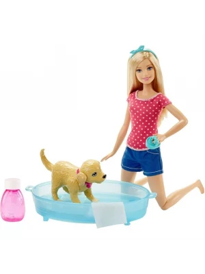 Barbie ve Köpekçik Banyo Keyfi Oyun Seti