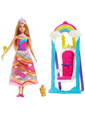 Barbie Dreamtopia Gökkuşağı Prensesi ve Salıncağı Oyun Seti FJD06