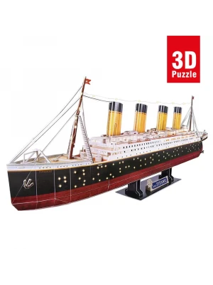 Cubic Fun Titanic Led Işıklı 3D 266 Parça Puzzle