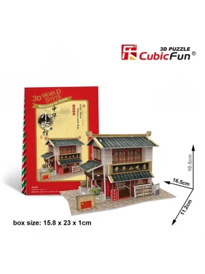 Cubic Fun 3D 30 Parça Puzzle Çin Restoranı