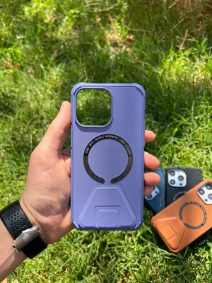 İphone 11 Magsafe Leather Stantlı Telefon Kılıfı