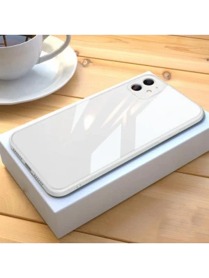 iPhone 12 Mini Parlak Cam Kamera Korumalı Telefon Kılıfı