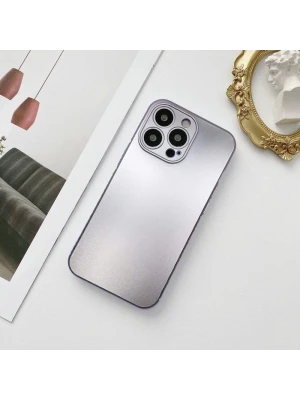 İphone 12 Pro Max Metalic Renk Kamera Korumalı Silikon Kılıf