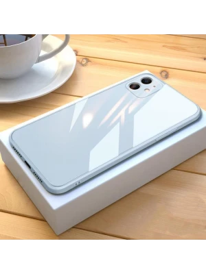 iPhone 13 Mini Parlak Cam Kamera Korumalı Telefon Kılıfı