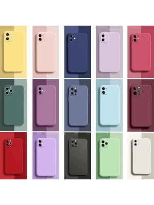 iPhone 13 Pro Max Lansman Likid Silikon Kamera Korumalı Kılıf