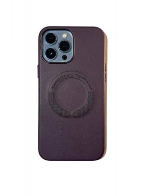 İphone 14 Pro Magsafe Leather Telefon Kılıfı Kılıf