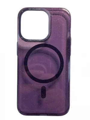 İphone 14 Pro Max Pixel Simli Sert Magsafe Kapak Kılıf