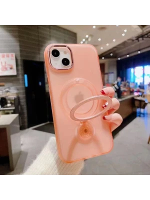 İphone 14 Pro Max Stantlı Buzlu Sert Magsafe Telefon Kılıfı