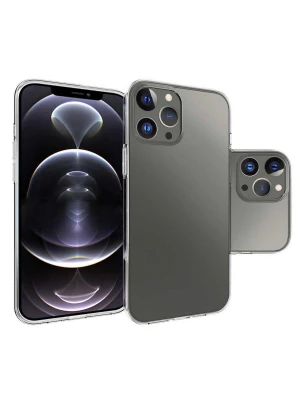 İphone 14 Şeffaf Korumalı Tıpalı Silikon Kapak-Kılıf