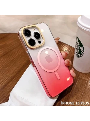 İphone 15 Plus Pixel Sert Magsafe Uyumlu Telefon Kılıfı